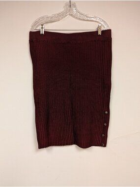 No Boundaries Skirt Maroon Size XL 15-17 Knit Stretch Sweater